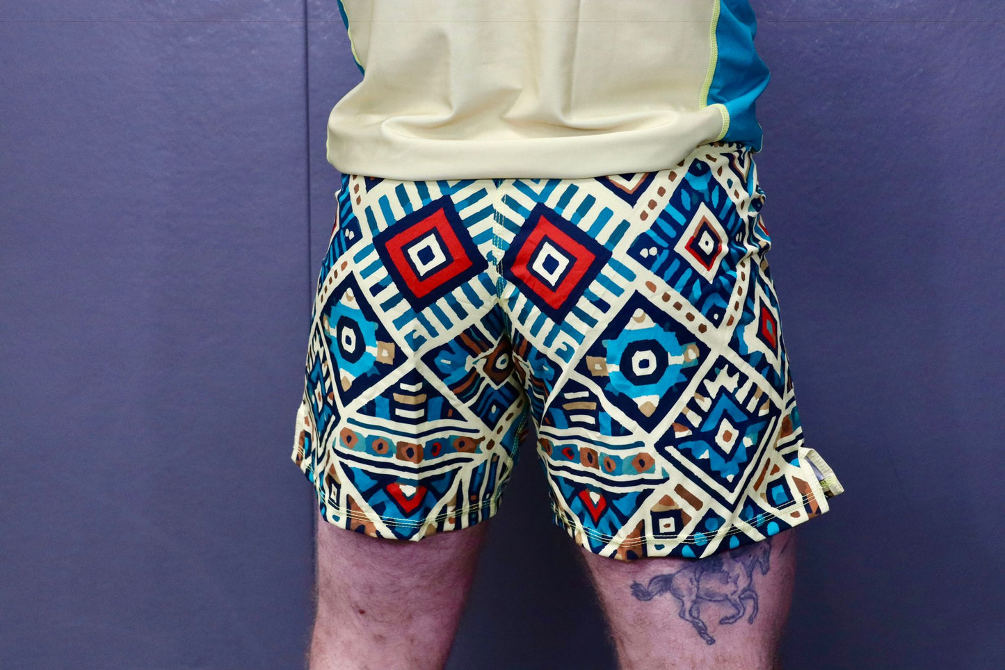 Yellow Aztec Shorts