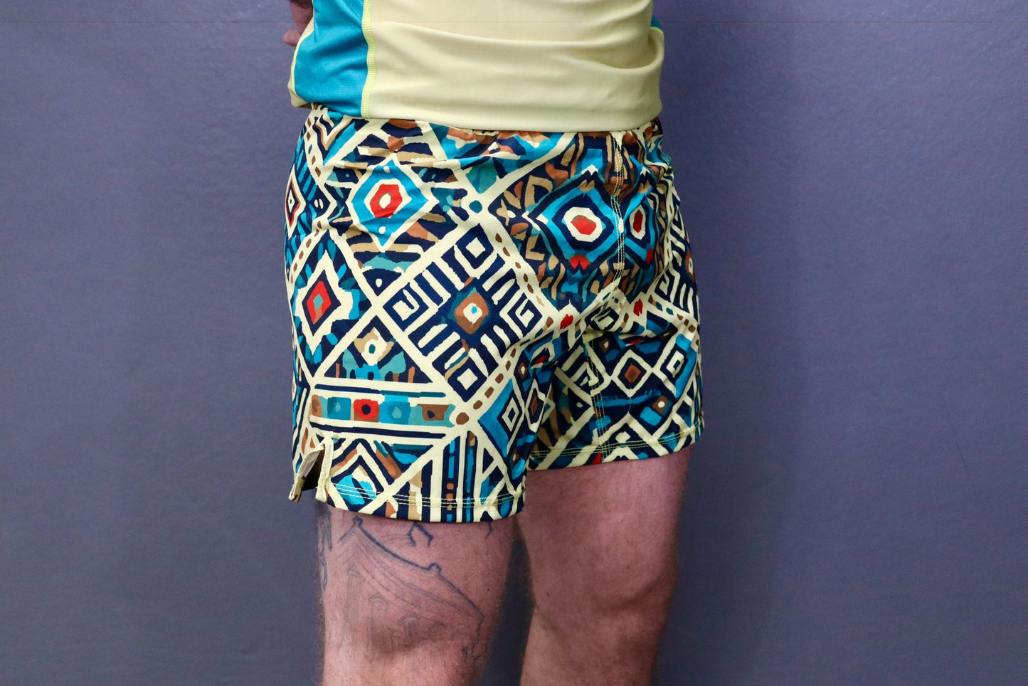 Yellow Aztec Shorts