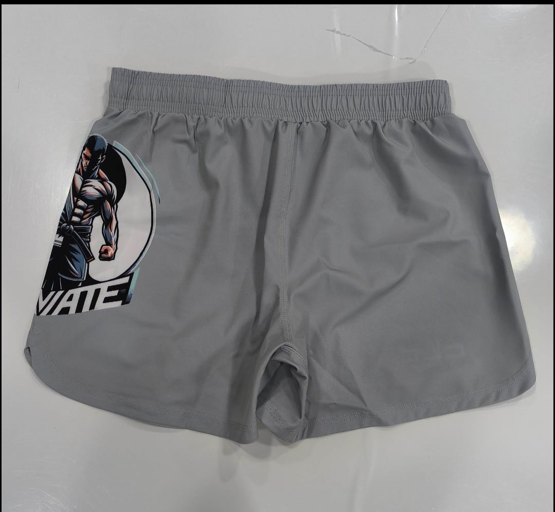 Grey Ying Yang Shorts